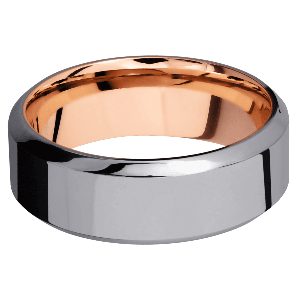 Tantalum with Polish , Polish Finish and 14K Rose Gold