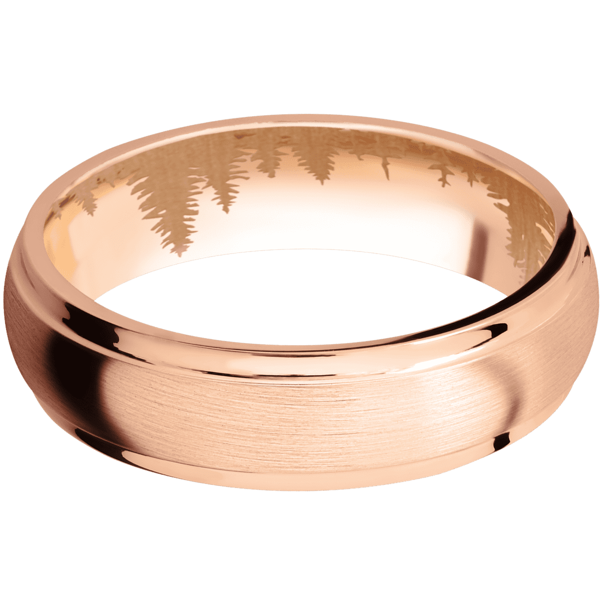 14K Rose Gold + Satin , Polish Finish