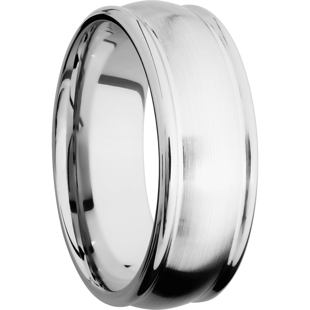 14K White Gold with Satin , Polish Finish