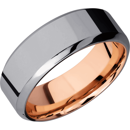 Tantalum with Polish , Polish Finish and 14K Rose Gold