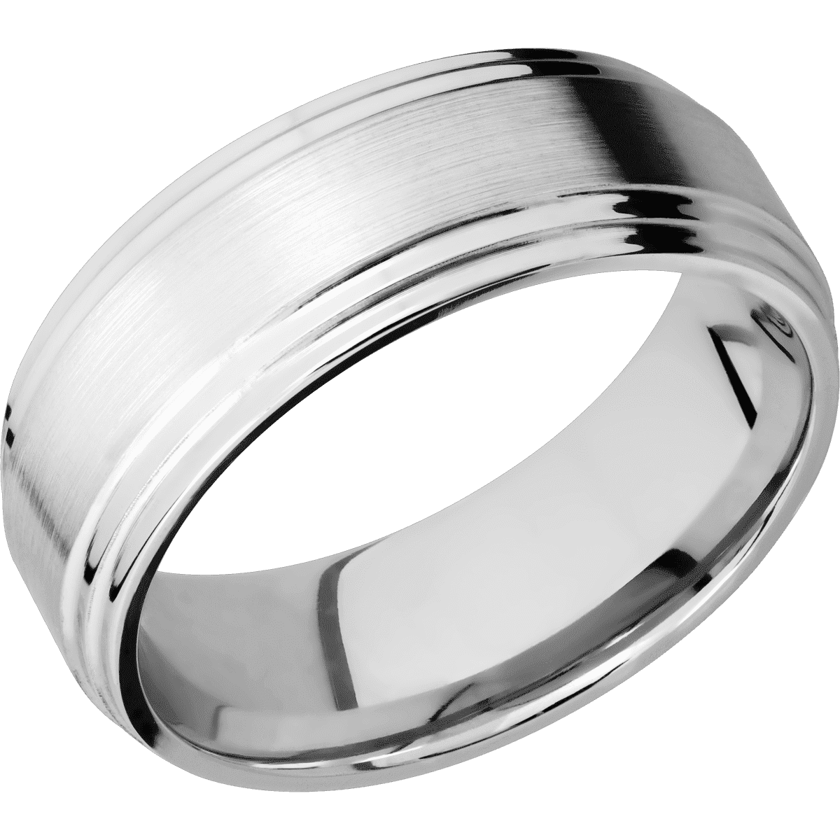 14K White Gold with Satin , Polish Finish